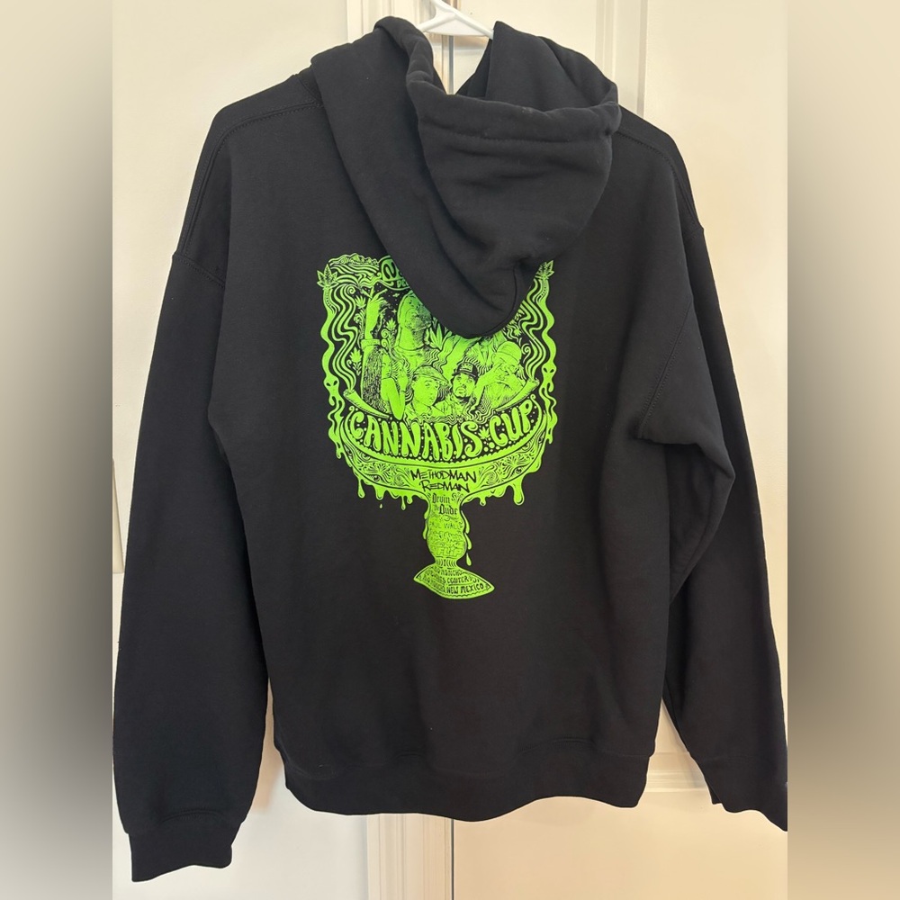 2023 High Times Cannabis Cup Black Hoodie - Sz: M - MethodMan RedMan 420 - DS